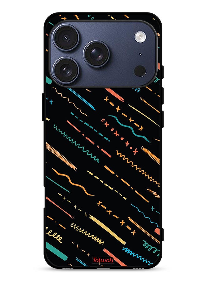 Tolwak Apple iPhone 17 Pro Protective Case Cover X Lines Abstract Pattern - Image 1