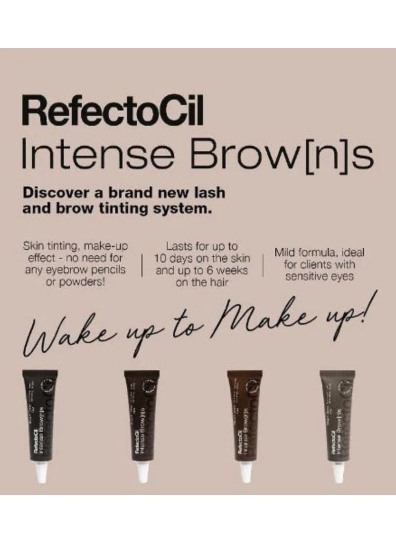 Refectocil Refectocil - Intense Brown Cream Kit, Cream oxidant 3%, mascara wand and dappen jar  - Image 3