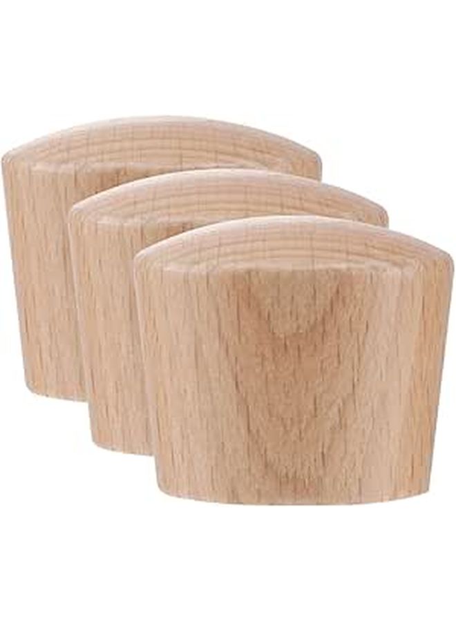 Wooden Pot Lid Handles 3 Pack Light Color Replacement Knobs For Cookware Covers - Image 1