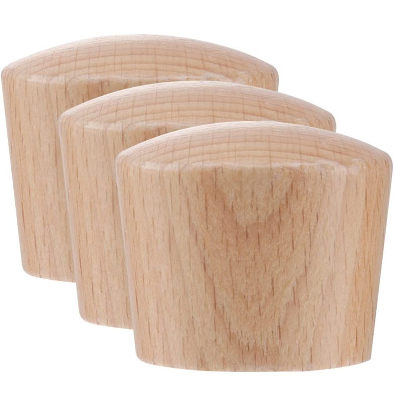 Wooden Pot Lid Handles 3 Pack Light Color Replacement Knobs For Cookware Covers - Image 2