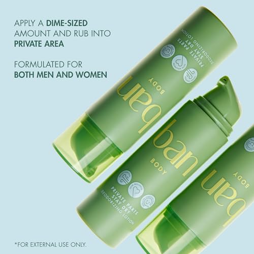 Ban لوسيون مزيل رائحة الأجزاء الخاصة، لوسيون غير سام لامتصاص العرق للأجزاء الحساسة، مص formulated مع الألوة المهدئة و الكالندولا، خالي من الألمنيوم و خالي من بيكربونات الصوديوم، رائحة خفيفة، 1.5 أونصة - Image 3