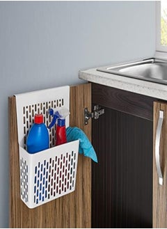 AKDC Organizers Org-53 Kitchen Over Cabinet Drawer Door Hanging Attach A Trash Waste Bin Box Organizer Basket - Wall Mounted Garbage Bin For Cupboard Door Bathroom Bedroom Office  - Image 1
