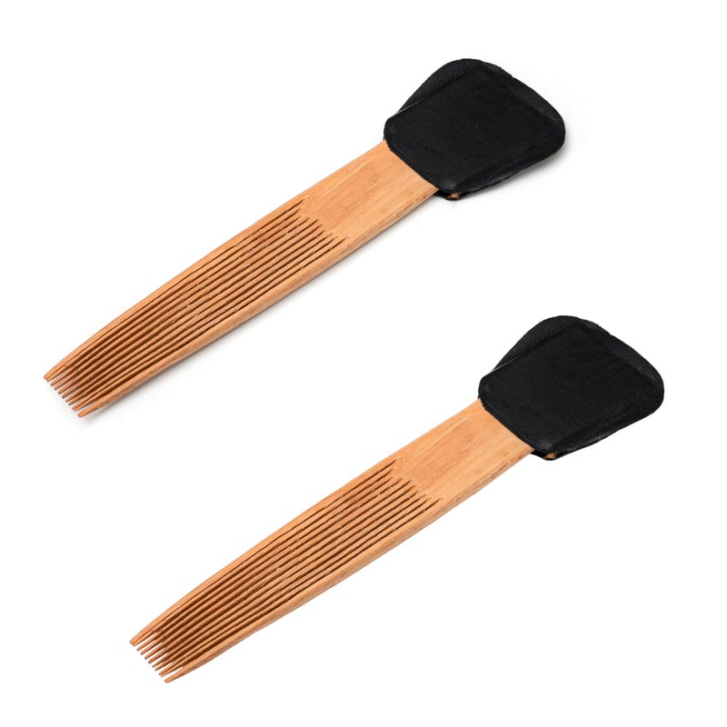 WoCra® Wooden Fine-Tooth Dust-Lice Comb | Wooden Nit Comb | Perfect Eerukuli For Lice Eeru Nits Eggs Bugs Removal from Hairs | Natural Wooden Handmade Erukuli Eeroli for Men Women Kids | 22 cm size | ( Pack of 2 ) - Image 5