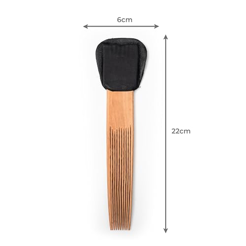 WoCra® Wooden Fine-Tooth Dust-Lice Comb | Wooden Nit Comb | Perfect Eerukuli For Lice Eeru Nits Eggs Bugs Removal from Hairs | Natural Wooden Handmade Erukuli Eeroli for Men Women Kids | 22 cm size | ( Pack of 2 ) - Image 4