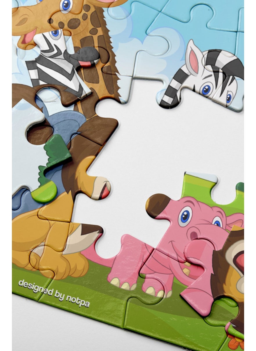 KutuTR Notpa Educational and Tutorial Wooden 24 Piece Colorful Puzzle Set of 4 for Children 11  - Image 5