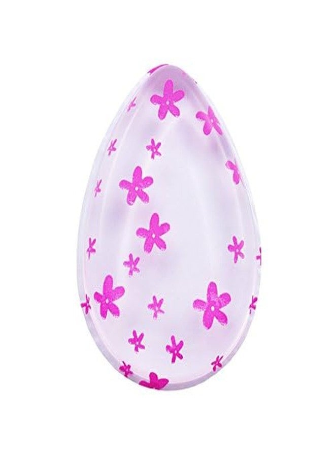 Jenna Silicone Makeup Sponge, Washable Jelly Makeup Sponge |Blender|Puff |Beauty Tool, Makeup Blender Sponge Applicator For Foundation Cream, Concealer (Color-Pink Flowers Drop) - Image 1
