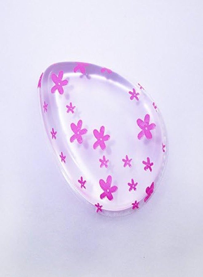 Jenna Silicone Makeup Sponge, Washable Jelly Makeup Sponge |Blender|Puff |Beauty Tool, Makeup Blender Sponge Applicator For Foundation Cream, Concealer (Color-Pink Flowers Drop) - Image 3