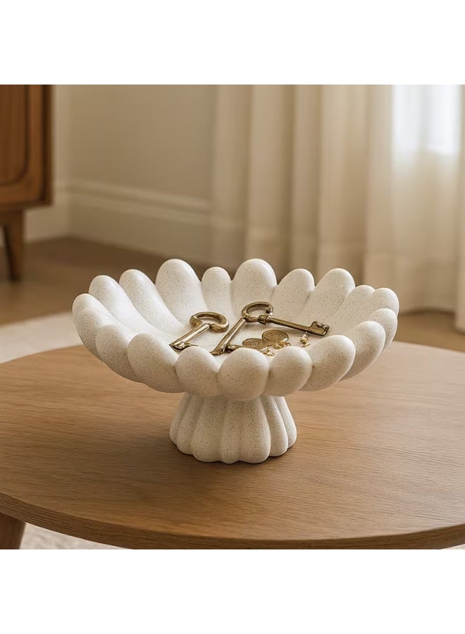 erorex 1pc Elegant Resin Decorative Tray with Floral Design - Classic Style, No Electricity Needed, Durable Tabletop Display for Living Room & Bedroom Decor, Perfect for Home Decor, Gift Giver, or Home Accent (Non-Food Contact) - Image 2