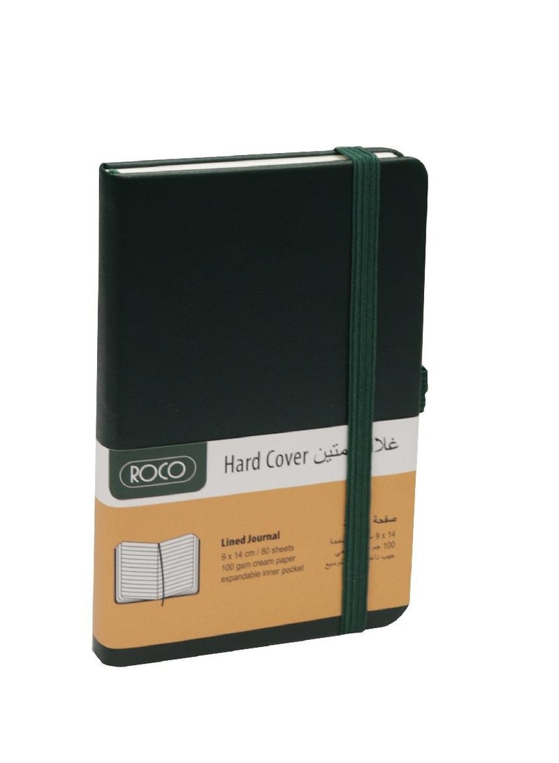 روكو دفتر ملاحظات منقوش بشريط مطاطي 9 × 14 سم، 160 صفحة (80 ورقة) - Image 1