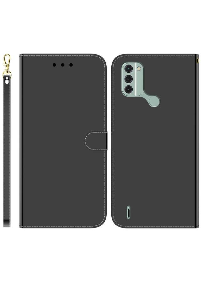 اس-توب جراب لهاتف Nokia C31 مصنوع من الجلد الصناعي بسطح مرآة - Image 1