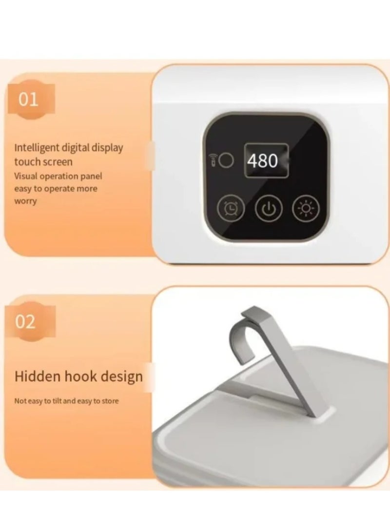 دينكس مجفف ملابس مطور كهربائي متنقل صغير و يركب بوضع عمودي عبر خطاف مخفي لتعليق المجفف و عند الانتهاء منه يصبح قابل للطي بسهوله عمله توزيع الهواء الساخن بتقنية الدوران الحراري الذكي يوزعه بالتساوي داخل كيس التجفيف للحفاظ على جودة القماش و حماية الملابس من الانكماش او التلف مثالي للأقمشة الحساسة و القطنية و ملابس الاطفال والملابس اليومية تصميم عملي و انيق يجمع بين الجوده و الامان و موفر للطاقة و يعمل بدون صوت مزعج سهل التخزين و سهل الاستخدام التحكم عبر شاشة لمس ذكية رقمية لضبط درجة الحرارة و مدة التشغيل و مرفق معه جهاز تحكم عن بعد مناسب لسكن العائلات او العزاب او سكن الطلاب او العمال او او المجمعات السكنية او الاسترحات او الشاليهات يفيد في السفر لتوفير وقت قياسي سريع لتجفيف الملابس و جعل ملابسك جاهزة في وقت قياسي وبدون قلق مع مجفف الملابس الذكي - Image 4