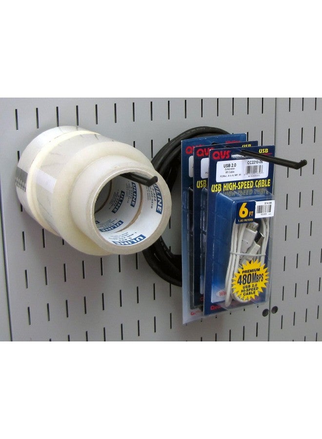 Wall Control Pegboard 9In Reach Extended Slotted Hook Pair Slotted Metal Pegboard Hooks For Wall Control Pegboard And Slotted Tool Board Black - Image 2