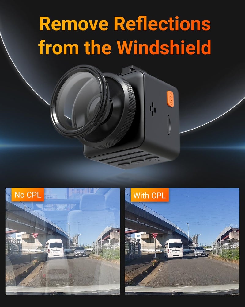 Vantrue 40mm Ultra-Slim CPL Circular Polarizer Filter for Vantrue N4 Pro(S), N5(S),N4S, S1 Pro(MAX), N2X,E2, E1 Lite Dash Cam, Reduce Glare and Reflection, Enhance Contrast - Image 5