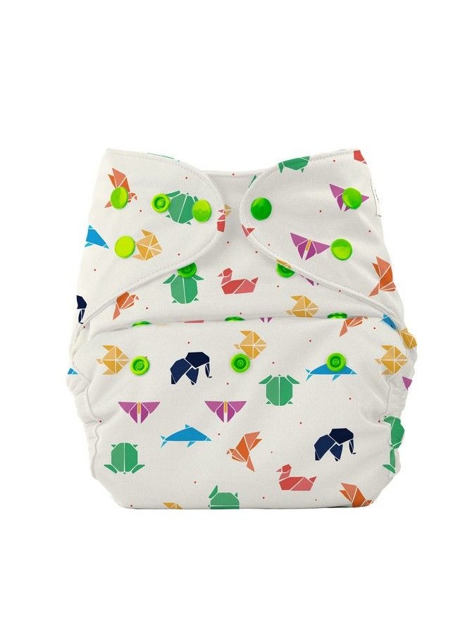 Bumberry Adjustable Reusable Cloth Pocket Diaper With 1 Three Layer Microfiber Inserts For Babies (Origami 3 36 Months)  - Image 5