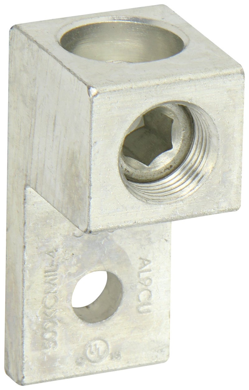 NSI 500T Dual Rated Mechanical Single Lug, 500MCM-4AWG Wire Range, 0.41" Mounting Hole, 1.2" Width, 1.41" Height, 2.75" Length - Image 4