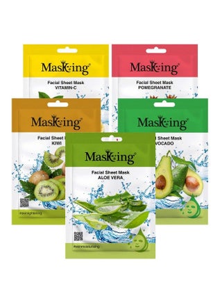 Facial Sheet Mask For Women Men Combo Pack Of Pomegranate Kiwi Avocado & Aloe Vera For Skin Glowing Lightening Hydrating Each 20Ml Pack (Combo Pack 05) - pzsku/Z871255DDBBA7C8C83414Z/45/_/1690020815/afbc86fa-6b12-4677-99ad-57ac9e360de2