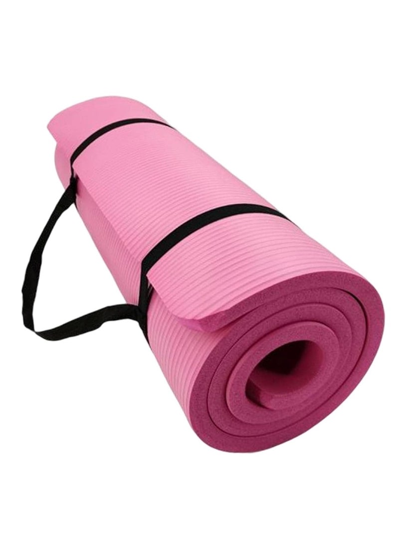 Generic Extra Thick NBR Yoga Mat for Comfort & Support Pink 183x61x1cm - Image 1