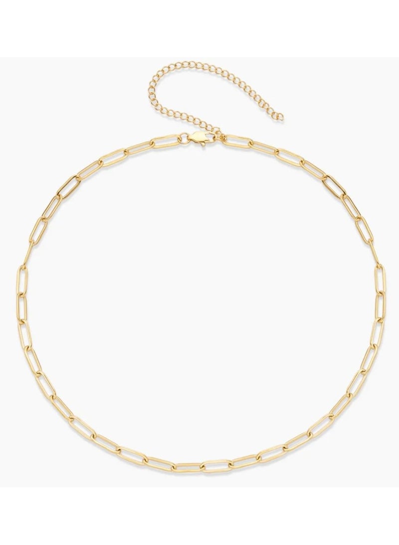 LAVEEN JEWELLERY Chain Link Necklace for Women | Tarnich Free | 925 Sterling Silver Pendant, Hypoallergenic | Trendy Necklaces for Women Gold Jewelry Gift  - Image 1