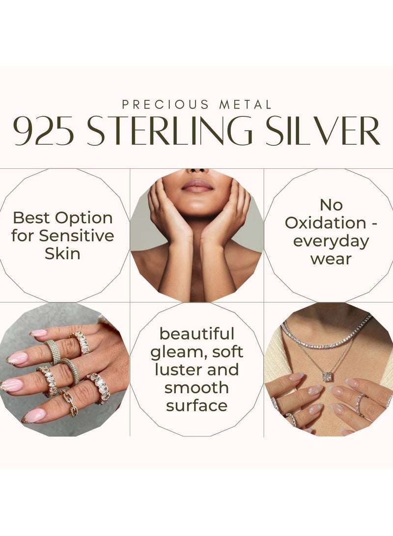LAVEEN JEWELLERY Chain Link Necklace for Women | Tarnich Free | 925 Sterling Silver Pendant, Hypoallergenic | Trendy Necklaces for Women Gold Jewelry Gift  - Image 4