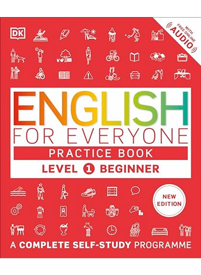 الإنجليزية للجميع كتاب الممارسة المستوى 1 مبتدئ: برنامج دراسة ذاتية كامل