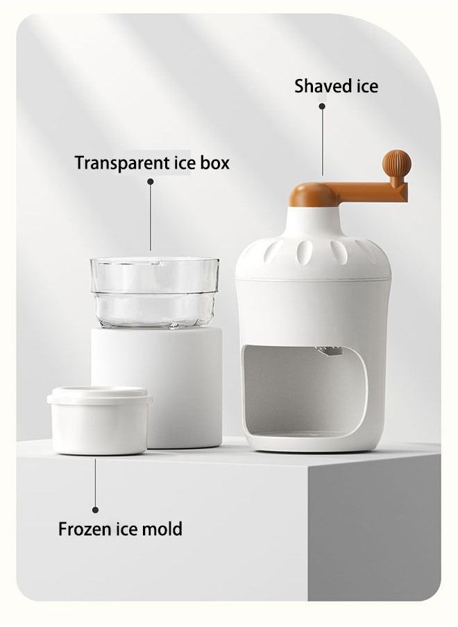Arabest - Mini Ice Crusher,Portable Ice Crusher,Manual Ice Crusher with Round Ice Mould for Making Ice Cream/Snow Slush and Other Interesting Ice Drinks - Image 1