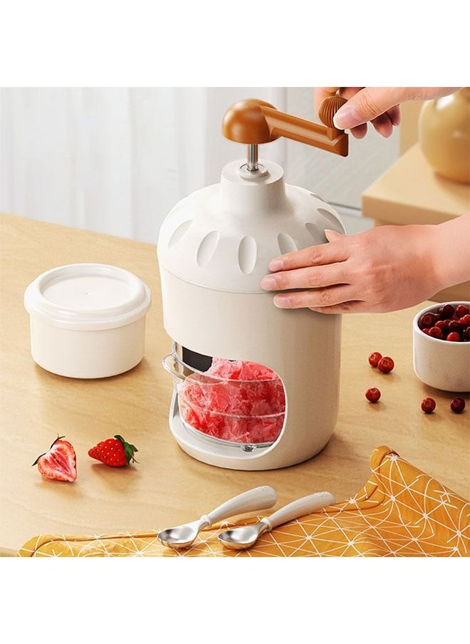 Arabest - Mini Ice Crusher,Portable Ice Crusher,Manual Ice Crusher with Round Ice Mould for Making Ice Cream/Snow Slush and Other Interesting Ice Drinks - Image 1