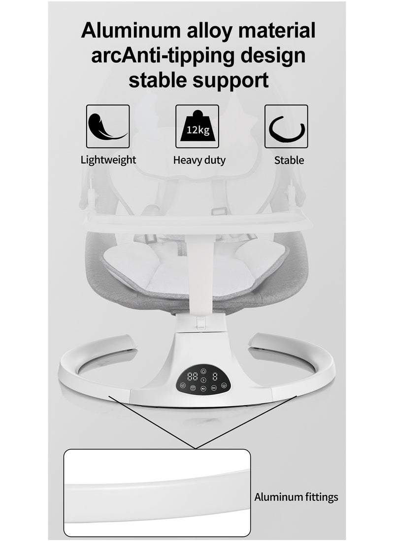 ibsun - Electric Baby Swing for Infants, Baby Rocker for Infants with 5 Speeds, 8 Lullabies, Adapter & Battery Operated, Remote Control - Image 1