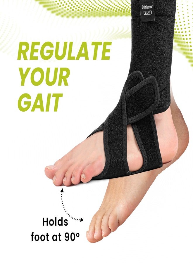 Bukihome Adjustable AFO Foot Drop Brace - Foot Support for Walking with Shoes, Socks, or Barefoot - Relieves Foot Drop, Plantar Fasciitis, Stroke & MS Recovery - Unisex（Left） - Image 2