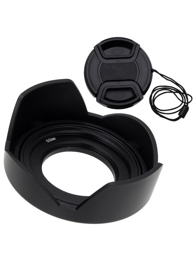 Fotodiox Reversible Lens Hood Kit for Sony E PZ 16-50mm F3.5-5.6 OSS E-Mount Power Zoom Lens, Reversible Tulip Flower Hood w/Cap f/Sony Kit Lenses - Image 1