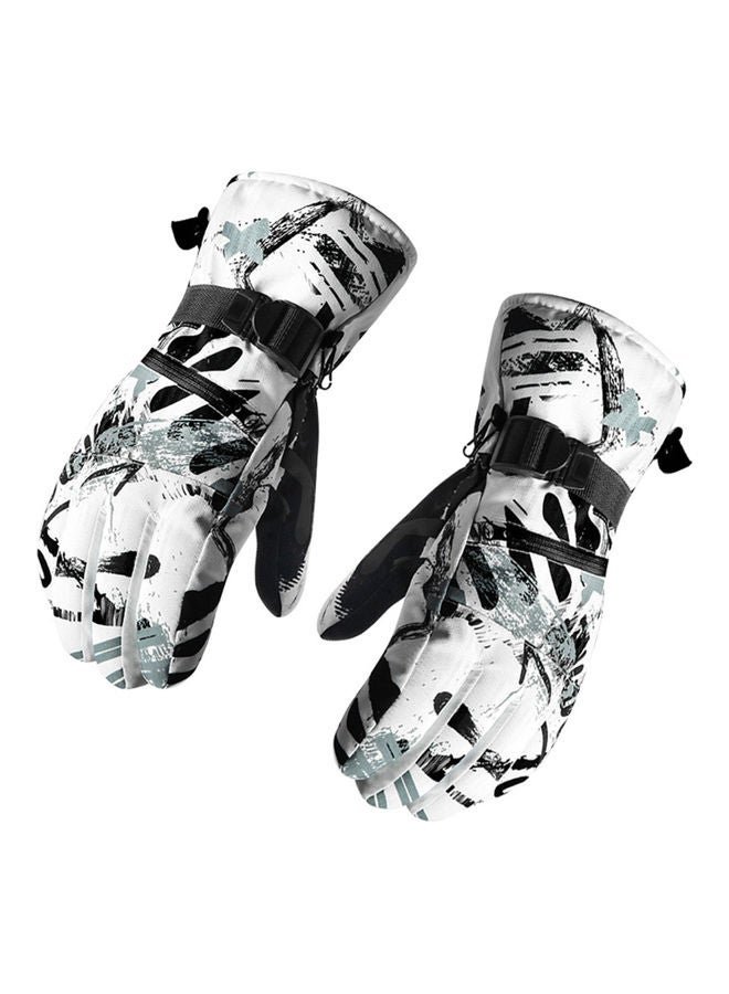 نيبمينينت Ski Graffiti Zipper Gloves for Women M - Image 1