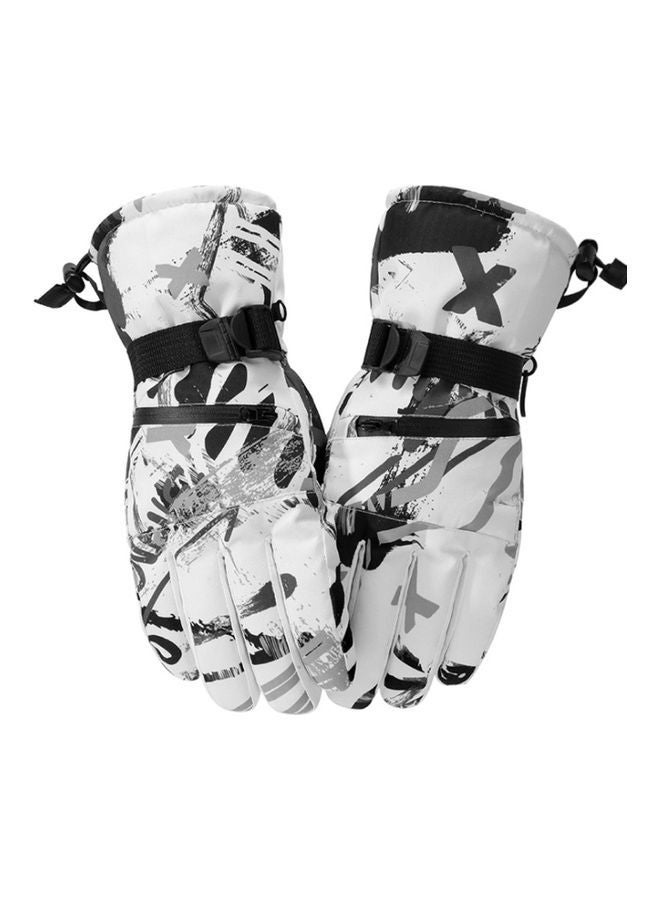 نيبمينينت Ski Graffiti Zipper Gloves for Women M - Image 4