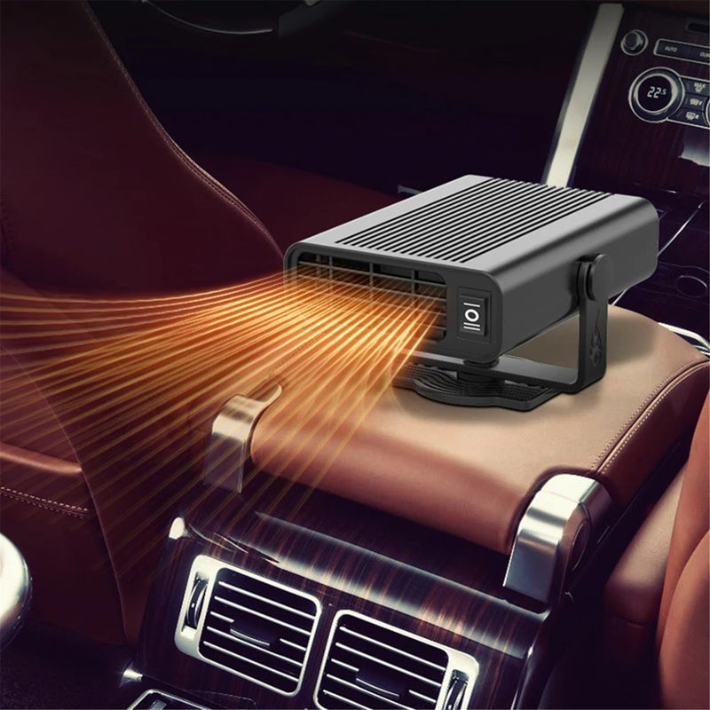 24V 120W Car Heater Portable Windshield Quick Heating & Cooling Defrost Defogger Winter Warmer 360° Rotation for Car Truck SUV - Image 2
