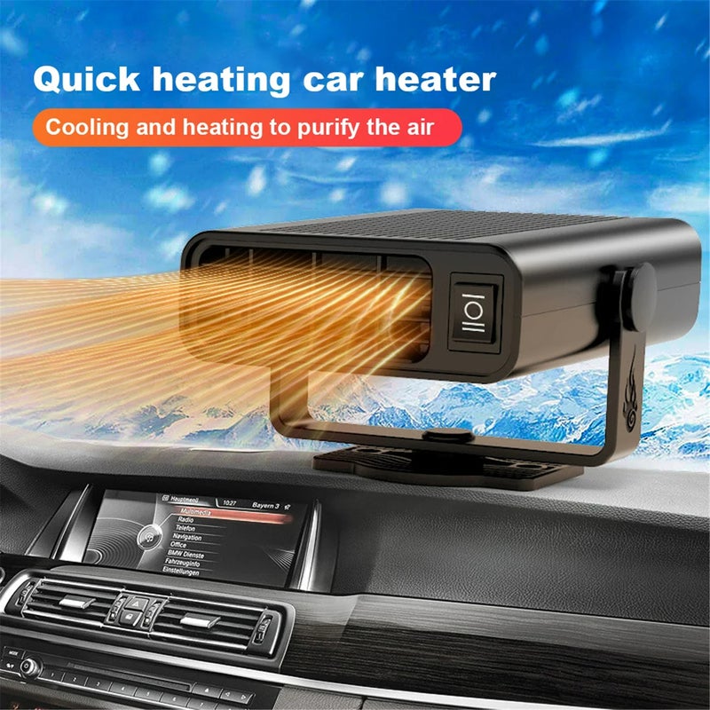24V 120W Car Heater Portable Windshield Quick Heating & Cooling Defrost Defogger Winter Warmer 360° Rotation for Car Truck SUV - Image 3