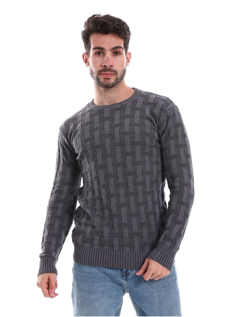 Caesar - Wool Mens Pullover With Multi Design - Image 1
