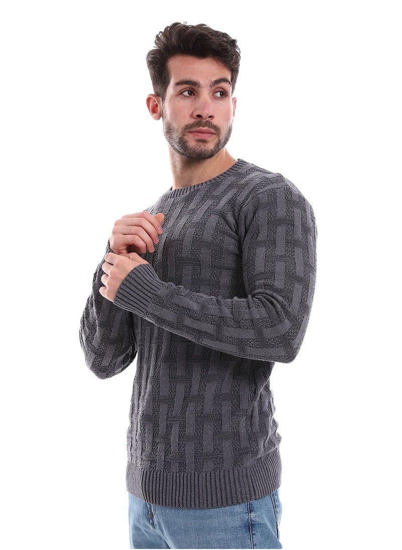 Caesar - Wool Mens Pullover With Multi Design - Image 1