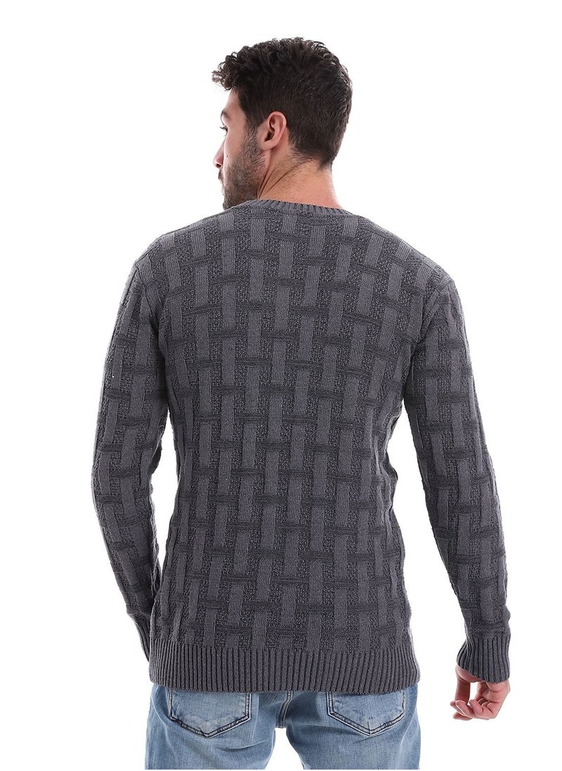 Caesar - Wool Mens Pullover With Multi Design - Image 1