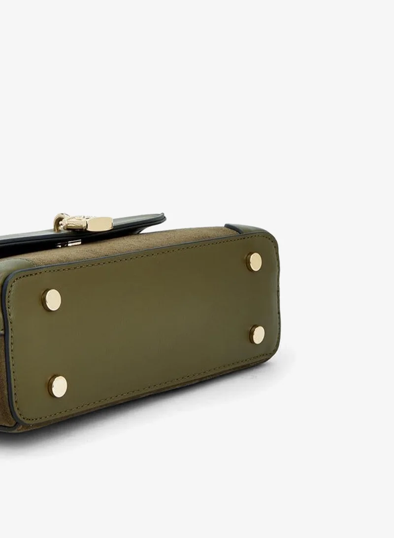 Celeste KHAKI Solid Crossbody Bag With Magnetic Clasp Closure for Women | Best Price UAE