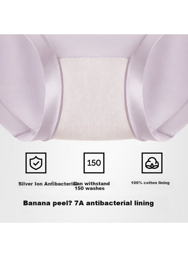 Bananain Jiaonei Yinpi 510s ملابس داخلية نسائية مثلثة، 60-عد غزل طويل، ناعمة، بلا لحامات، قابلة للتنفس، 7a مضادة للبكتيريا، ارتفاع متوسط، صيفية، 3 قطع في العبوة - Image 4