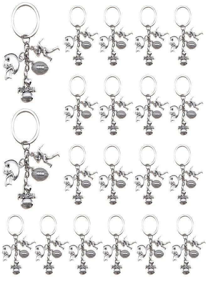 iMagitek 20 Pcs Football Keychains Football Helmet Charm Football Player Charm Keyrings for Football Lover Gifts - Image 1