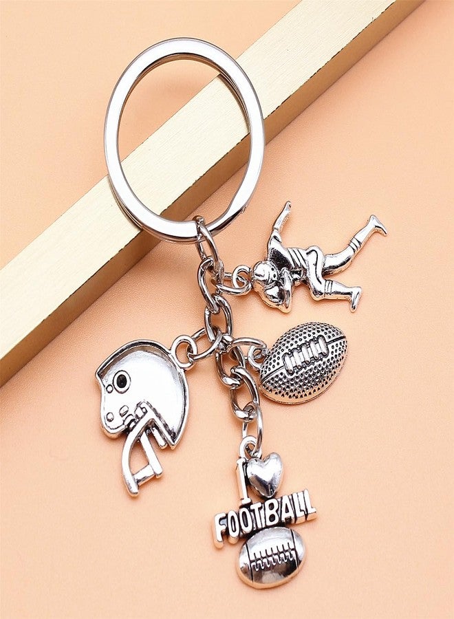 iMagitek 20 Pcs Football Keychains Football Helmet Charm Football Player Charm Keyrings for Football Lover Gifts - Image 5