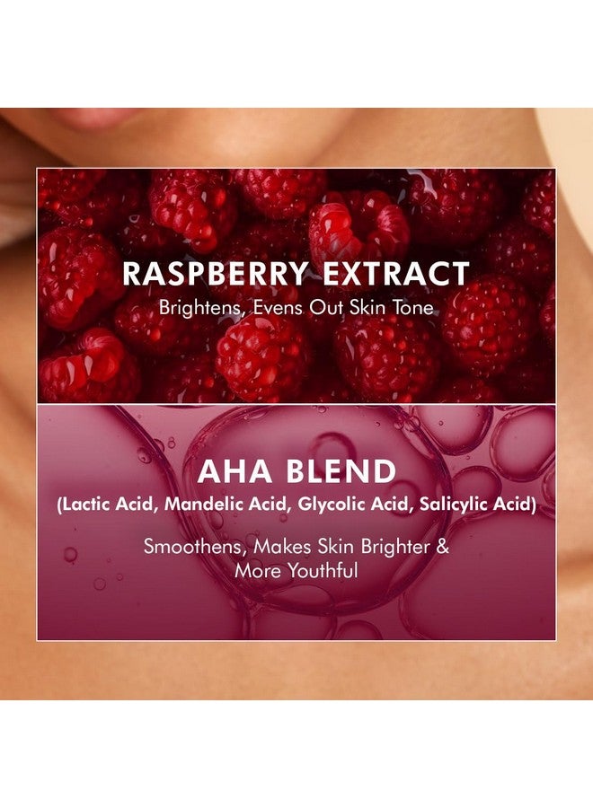 MCaffeine مقشر الجسم المشرق بالتوت من mCaffeine | إزالة تان | AHAs - حمض اللاكتيك والجلليكوليك، النياسيناميد | غني بفيتامين C لبشرة أكثر إشراقًا ونعومة | إزالة الجلد الجاف والميت | رائحة التوت الفاكهي - 175 جرام - Image 3