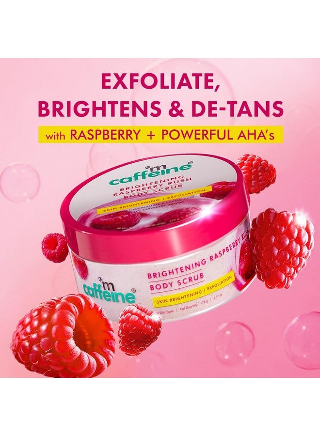 MCaffeine مقشر الجسم المشرق بالتوت من mCaffeine | إزالة تان | AHAs - حمض اللاكتيك والجلليكوليك، النياسيناميد | غني بفيتامين C لبشرة أكثر إشراقًا ونعومة | إزالة الجلد الجاف والميت | رائحة التوت الفاكهي - 175 جرام - Image 2