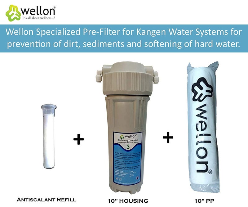 Wellon Specialized PreFilter for Kangen Water Systems for Prevention of Dirt sediments and Softening of Hard Water Wellon 10 Pre HOUSING Gray 10 PP Antiscalant Refill - Image 2