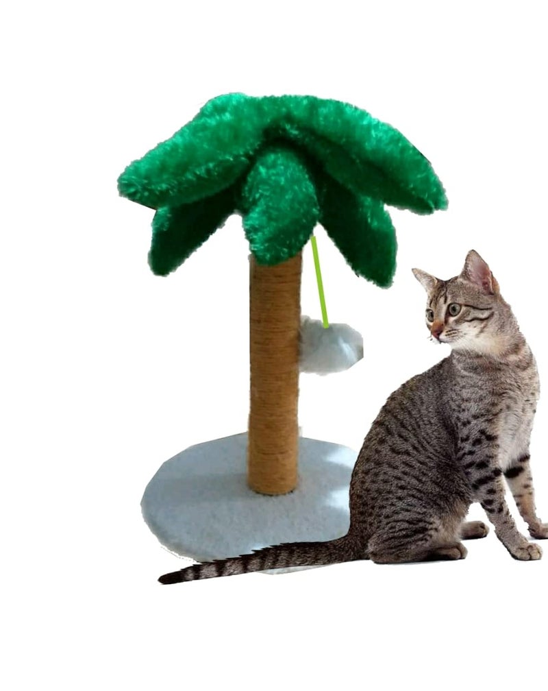 Cat scratching post tree shape disassembly and installation