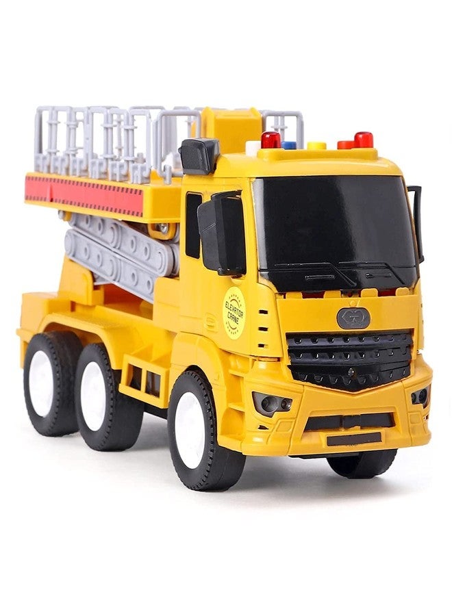 TriLok Elevator Crane Push and Go Big Size Construction Truck Vehicle Toy for Kids Friction Powered Wheel Sound and Light Effect Toy Truck for 3+ Years Old Boys Girls (Multicolor) - Image 4
