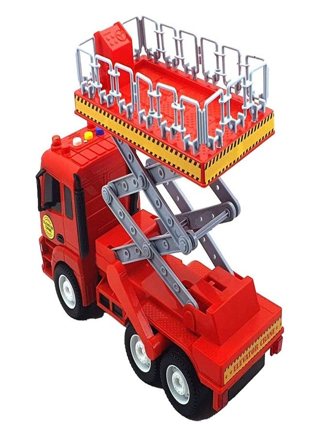 TriLok Elevator Crane Push and Go Big Size Construction Truck Vehicle Toy for Kids Friction Powered Wheel Sound and Light Effect Toy Truck for 3+ Years Old Boys Girls (Multicolor) - Image 5