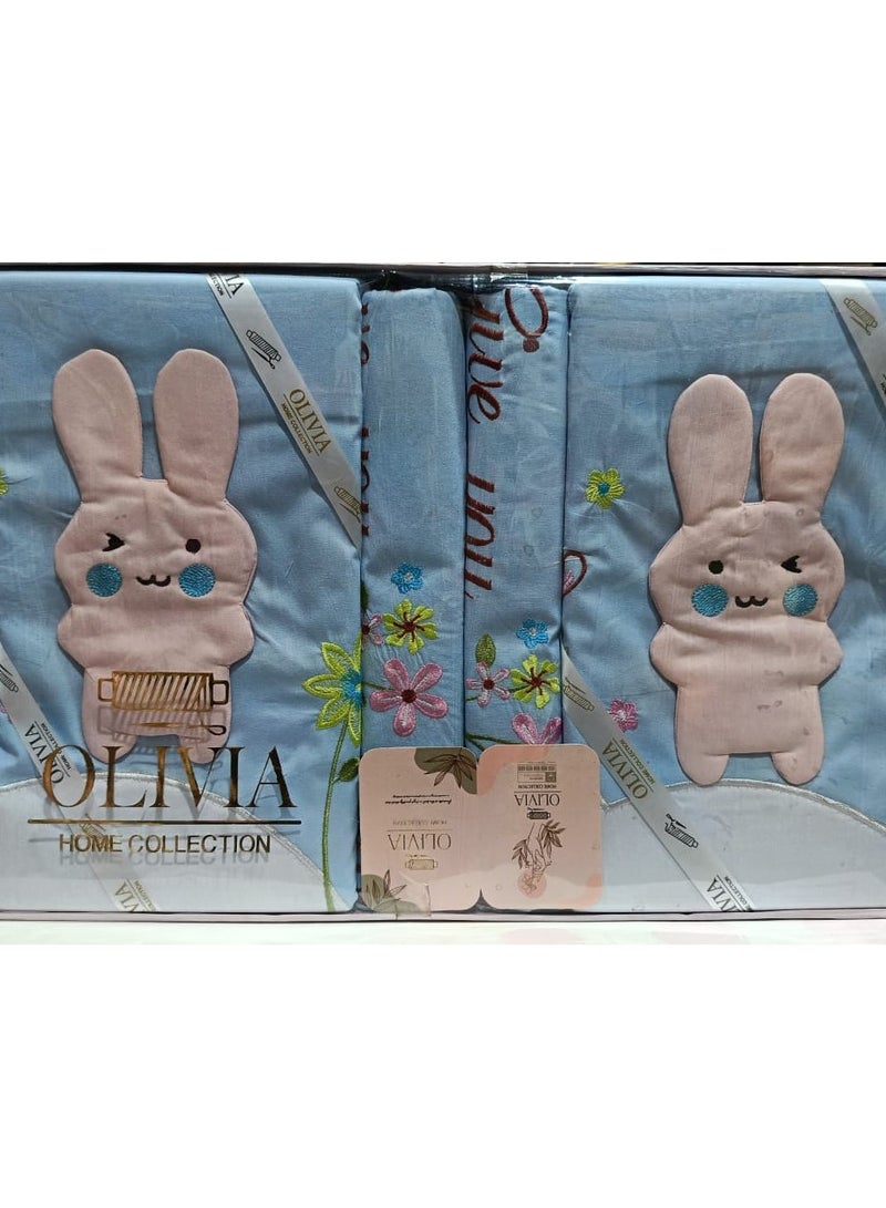 Home Collection Turkish cotton baby blanket set - 6 pieces - three-dimensional  - Image 1