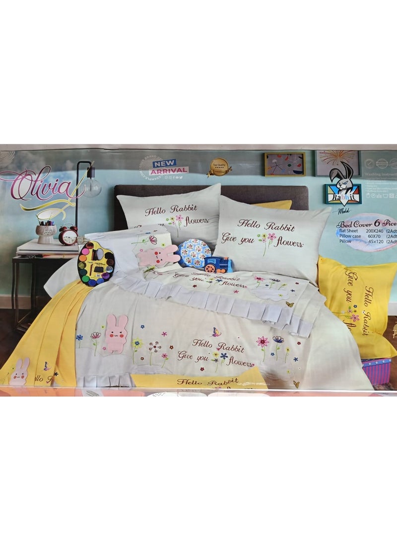 Home Collection Turkish cotton baby blanket set - 6 pieces - three-dimensional  - Image 2