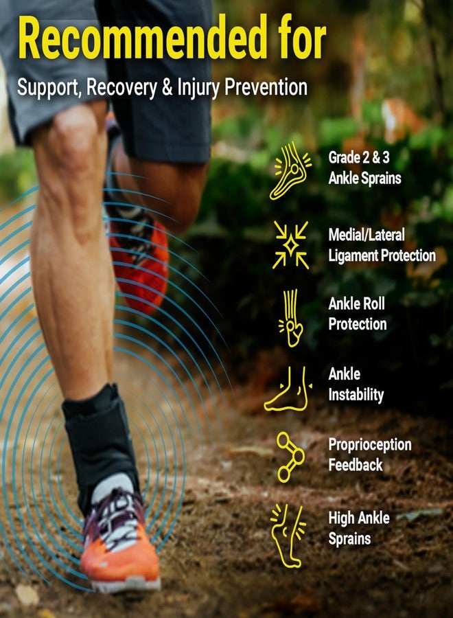 BioSkin APX Sprained Ankle Brace - No Lace, Figure-8 Wrap, Adjustable Compression, Ankle Support for Men & Women, Sprain Prevention, Recovery, For Running, Volleyball, Pickleball, Soccer (Large) - Image 2