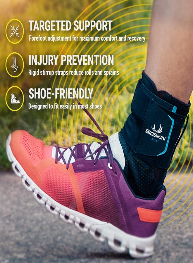 BioSkin APX Sprained Ankle Brace - No Lace, Figure-8 Wrap, Adjustable Compression, Ankle Support for Men & Women, Sprain Prevention, Recovery, For Running, Volleyball, Pickleball, Soccer (Large) - Image 5